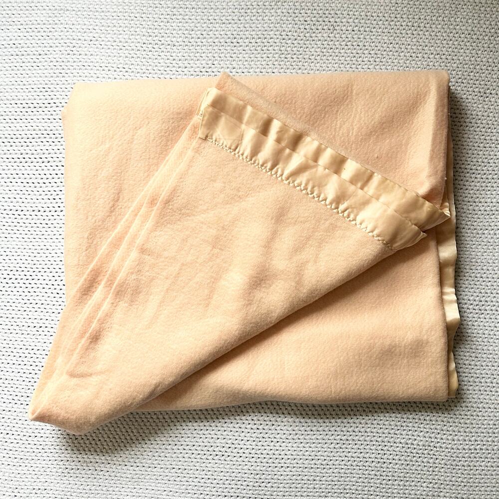 Orange Peach Acrylic Fleece Crafted Pride in America Melissa Full Blanket Throw
